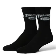 HUF Thrasher Logo Socks Black 靴下 ソックス 送料無料のサムネイル