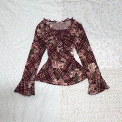 ヴィンテージ ローザチェリー オリエンタル フェアリー L'est rose ロギャル トップス フローラル