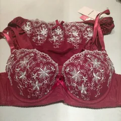 チュチュアンナ B70  ブラ＆ショーツ 上下セット  レッド 赤  ワインレッド  刺繍  63