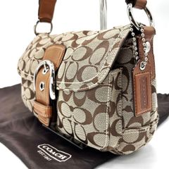 【極美品/カード付】COACH ソーホー シグネチャー スエード切替 ショルダー 極美品/カード付】COACH ソーホー シグネチャー スエード切替
