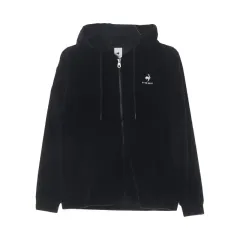le coq sportif (WOMEN - S) コットン ポリ コーデュロイ 刺繍 ロゴ フードジップアップ