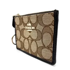 【良品】 coach  signature canvas pass case y2k brown ladies goldstrap コーチ 定期入れ