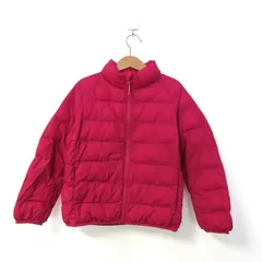 ユニクロ 中綿ジャケット ジャンパー アウター キッズ 女の子用 120サイズ ピンク UNIQLO 【中古】