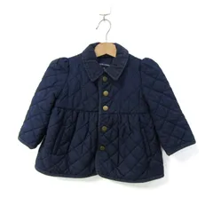 ラルフローレン キルティングジャケット ジャンパー アウター ベビー 女の子用 80/48サイズ ネイビー RALPH LAUREN 【中古】