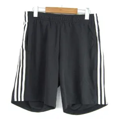 アディダス ショートパンツ ボトムス サイドライン スポーツウエア 大きいサイズ メンズ Oサイズ ブラック adidas 【中古】