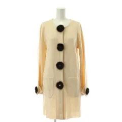 ギャラリービスコンティ GALLERY VISCONTI カーディガン ウール 2 ベージュ 長袖 ファーボタン ポケット付き /GP ■GY60