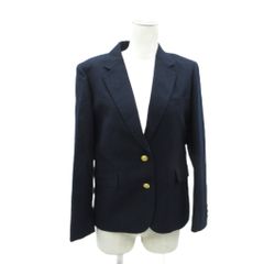 ニューヨーカー NEWYORKER テーラードジャケット 上着 シングル ミドル丈 総裏地 9A-3 紺 ネイビー /HO55 ■GY58