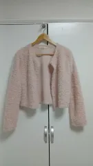 ピンク ファー カーディガン