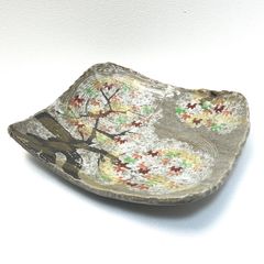 陶器 美濃焼 織部 秀峰窯 中垣連次 四方鉢 角皿 - メルカリ