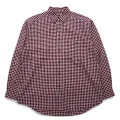 Eddie Bauer 90年代 ビッグサイズ ボタンダウンシャツ L レッド チェック コットン