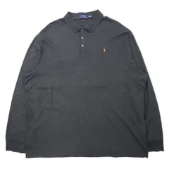 POLO RALPH LAUREN 長袖 ポロシャツ XXL カーキ コットン CLASSIC FIT スモールポニー刺繍 ビッグサイズ