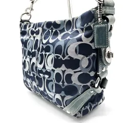 【希少品】 coach y2k turn-lock signature canvas handbag shoulder ladies unisex denim color コーチ ハンドバッグ