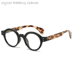 老眼鏡 おしゃれ 丸型 +1.50 ラウンドフレーム 軽量 バイカラー ブラック×べっ甲柄