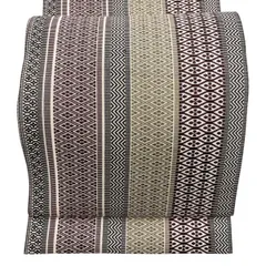 【美品】 名古屋帯 逸品 八寸名古屋帯 菱 幾何学 灰色 正絹 【中古】