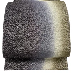 【美品】 袋帯 秀品 ぼかし 銀糸 紫 全通 正絹 【中古】