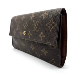 【良品】LOUIS VUITTON ルイヴィトン ポルトフォイユ インターナショナル モノグラム 長財布 ウォレット 小銭入れ コインケース ブラウン pvc レディース ユニセックス 男女兼用