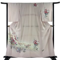 美品 ロング寸 夏物 駒絽 ３本絽 附下げ・訪問着 正絹 HH2008 美品 夏物 駒絽 3本絽 附下げ・訪問着 正絹 未使用 HH1969-A - メルカリ