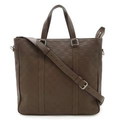 LOUIS VUITTON ルイ ヴィトン ダミエアンフィニ タダオPM トートバッグ ビジネスバッグ 2WAY ショルダーバッグ メテオール ダークブラウン N41270
