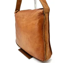 【良品】Bottega Veneta ボッテガヴェネタ ショルダーバッグ ポシェット オールレザー 革 ユニセックス ブラウン 茶色のサムネイル