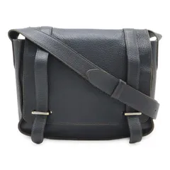 HERMES エルメス スティーブ カポラル27 ショルダーバッグ メッセンジャーバッグ 斜め掛け トリヨンクレマンス レザー ブラックネイビー系 HERMES（エルメス） メンズ メッセンジャーバッグ スティーブ カポラル