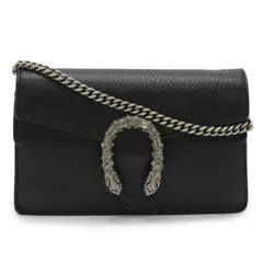 GUCCI グッチ ディオニュソス ミニバッグ チェーンバッグ ショルダーバッグ 2WAY クラッチバッグ タイガーヘッド レザー ブラック 476432
