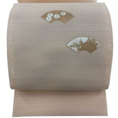 小紋 身丈153.5cm 裄丈64cm M 薄物 絽 蔦 縞 水色 正絹 秀品 【中古