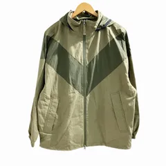 サンディニスタ SANDINISTA 20SS 美品 ナイロンジャケット ブルゾン 切替 リネン混 カーキ S ■GY09のサムネイル