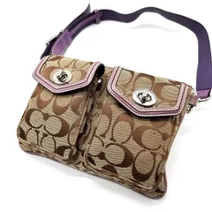 【良品】 coach y2k Tern-lock signature canvas shoulder bag brown unisex コーチ ショルダーバッグ ブラウン