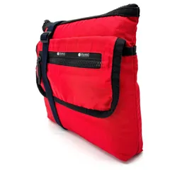 【良品】LeSportsac レスポートサック ショルダーバッグ ポシェット ナイロン レッド ユニセックス 男女兼用 赤色