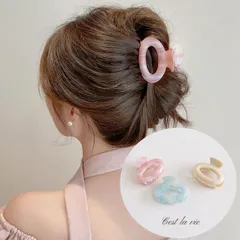 韓国風 ヘアクリップ バンスクリップ オーバルヘアクリップ くすみカラー まとめ髪 大人可愛い ヘアアクセサリー