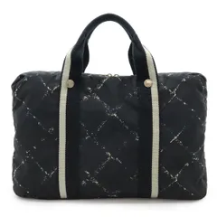 CHANEL シャネル 旧トラベルライン トートバッグ ビジネスバッグ ブリーフケース 書類カバン ナイロン ブラック 黒 レッド 赤