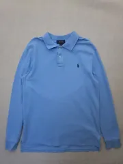 ポロ ラルフローレン 長袖 ポロ スカイブルー XL