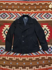 100) ユナイテッドアローズ グリーンレーベルリラクシング ピーコート ネイビー