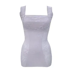 [repose time] 補正下着 ブラトップ 【ノンワイヤー総レース補正ブラキャミ】 レディース お腹 ブラキャミソール ボディシェイパー インナー バストアップ (ラベンダー, L)