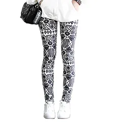 [PIENSE] 全12色 レギンス フリーサイズ カラフル ストレッチ お出掛け スポーツ 全般 ヨガ フィットネス ダンス (民族風)