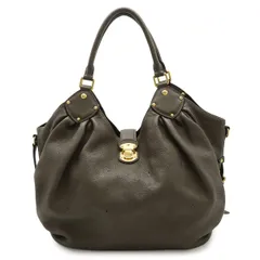 LOUIS VUITTON ルイ ヴィトン モノグラムマヒナ L トートバッグ ショルダーバッグ 肩掛け レザー グリペルル ダークグレージュ系 M93821