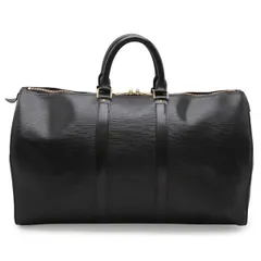 LOUIS VUITTON ルイ ヴィトン エピ キーポル45 ボストンバッグ 旅行用カバン レザー ノワール 黒 ブラック ゴールド金具 M42972