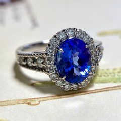 大粒 GIA ノンヒート 非加熱 天然 サファイア 指輪 リング - メルカリ