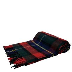 TWEEDMILL(ツイードミル) ストール(ショール) - レッド×ダークグリーン×マルチ チェック柄 ウール