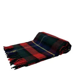 TWEEDMILL(ツイードミル) ストール(ショール) - レッド×ダークグリーン×マルチ チェック柄 ウール