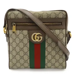GUCCI グッチ オフィディア スモール メッセンジャーバッグ GGスプリーム シェリーライン PVC レザー ベージュ モカブラウン 547926