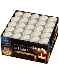 ティーライトキャンドル ティーキャンドル 【雑誌掲載モデル】 ろうそく アロマ 茶香炉 アロマポット 燃焼 アルミカップ 大容量 無香料 4時間 6時間 8時間 (6時間100個入)