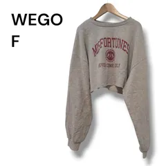 a2254 WEGO カレッジロゴ ショートスウェット クロップド丈 裏毛 グレー フリー