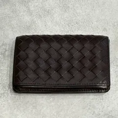 BOTTEGA VENETA ボッテガヴェネタ イントレチャート レザー 名刺入れ カードケース パスケース 定期入れ ブラウン 茶 メンズ レディース 本革 コンパクト ビジネス カードホルダー マチあり 小物入れ イタリア製