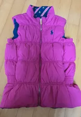 ポロ ラルフローレン ガールズ 女の子 リバーシブル ダウン ベスト M (8/10)