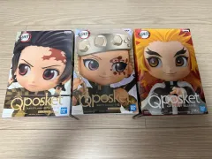 (未開封 まとめ) 鬼滅の刃 Q posket（キューポスケット） フィギュア 3種 まとめ売り