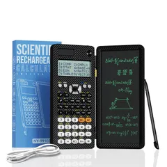 ROATEE 関数電卓 電卓付き電子メモパッド 417 多機能電子計算機 Type-C充電可能 2in1微分積分・統計計算・数学自然表示 4行表示 関数・機能 科学電卓 ソーラー 計算 科学 数学 建築現場 物理 中学 高校 大学用 991ES Plus 日本