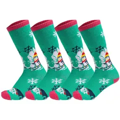 【新品】 [cozycube] スキーソックス キッズ 2足組 スキー靴下 子供 厚手 吸汗 速乾 抗菌 防臭 防寒保温 スノボー 靴下 アウトドア 冬用 快適 耐久性 通気性 3-14歳対応 男の子 女の子 登山 遠足 スポーツソックス ハイソックス ( 1