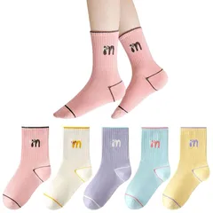 【新品】 [YATONSTOIK] キッズ 靴下 女の子 ソックス ガールズ くつした ジュニア お姫様 子供 5足セット カラフル 可愛い 春秋冬 柔らか おしゃれ 通園 通学(カラフル，XL) 0