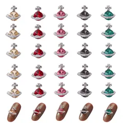 ラインストーン ネイルパーツ 30個セット 大きい 3D 立体 惑星 ネイルストーン ダイヤモンド ジュエリーパーツ ネイルアート デコパーツ (ミックス A)